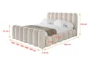 ALTDECOR Polsterbett SENA-Z Beige mit Bettkasten und Matratze Bild 4