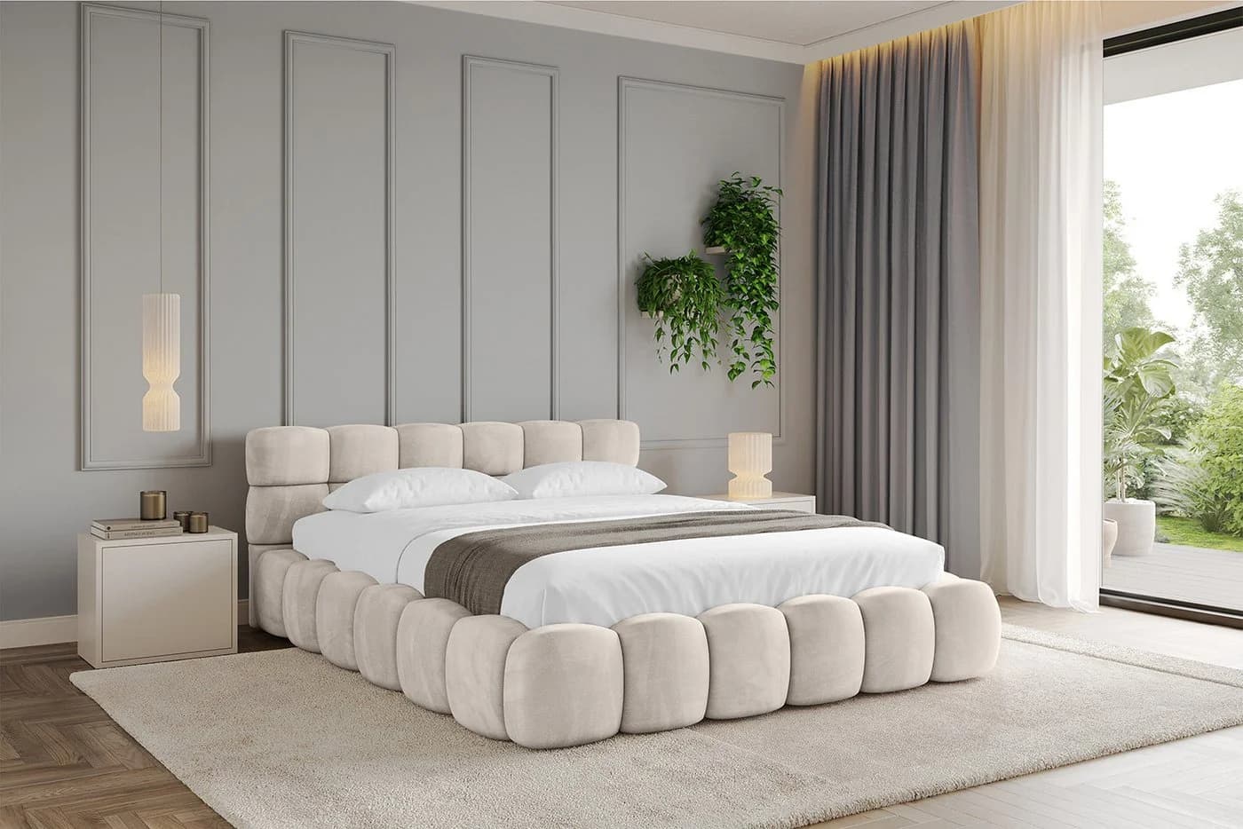 ALTDECOR Polsterbett LEYA-v1 Doppelbett mit Stauraum und Kopfteil - Bild 5