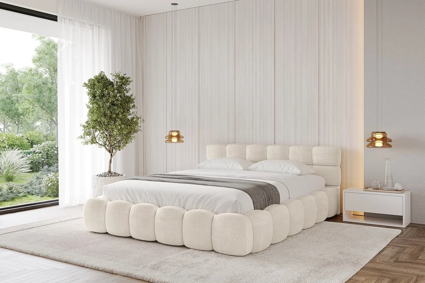 ALTDECOR Polsterbett LEYA-v1 Doppelbett mit Stauraum und Kopfteil - Bild 2