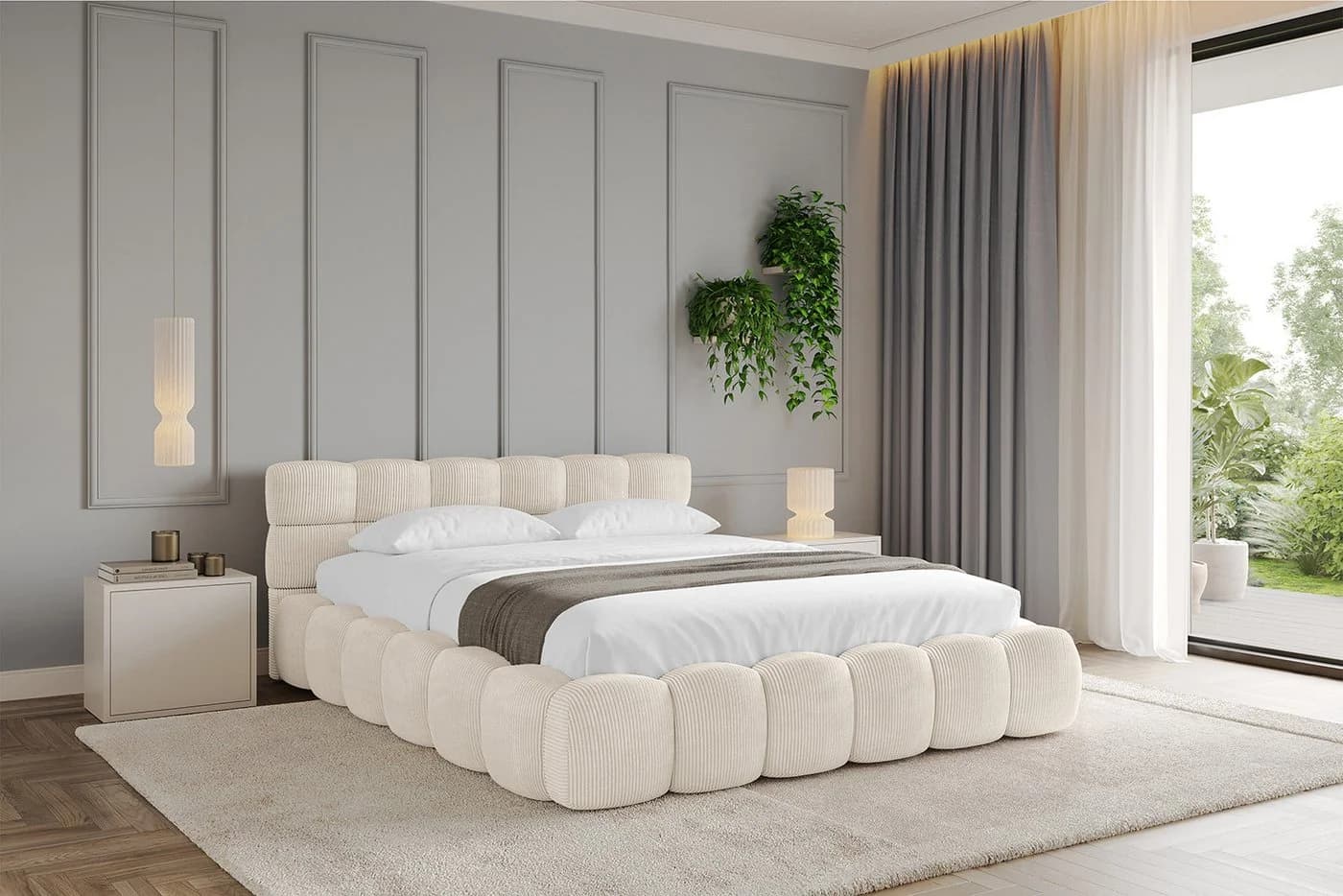 ALTDECOR Polsterbett LEYA-v1 Doppelbett mit Stauraum und Kopfteil - Bild 5