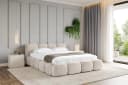 ALTDECOR Polsterbett KALA-v1 Beige mit Bettkasten und Lattenrost Bild 5