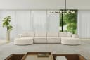 ALTDECOR Wohnlandschaft MARI-U2, U-Form Eckcouch Beige Bild 2
