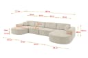 ALTDECOR Wohnlandschaft MARI-U2, U-Form Eckcouch Beige Bild 4
