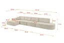 ALTDECOR Ecksofa IREA-L3-v3, Sofa L-Form Beige Bild 4