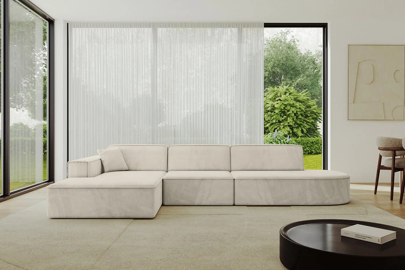 ALTDECOR Ecksofa IREA-L2-v4, Sofa Beige - Bild 2