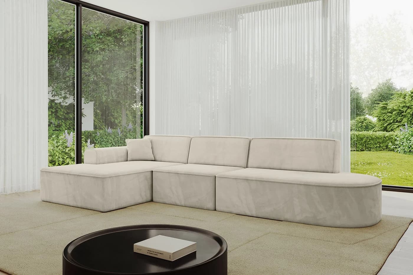 ALTDECOR Ecksofa IREA-L2-v4, Sofa Beige - Bild 3