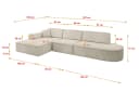ALTDECOR Ecksofa IREA-L2-v4, Sofa Beige Bild 4