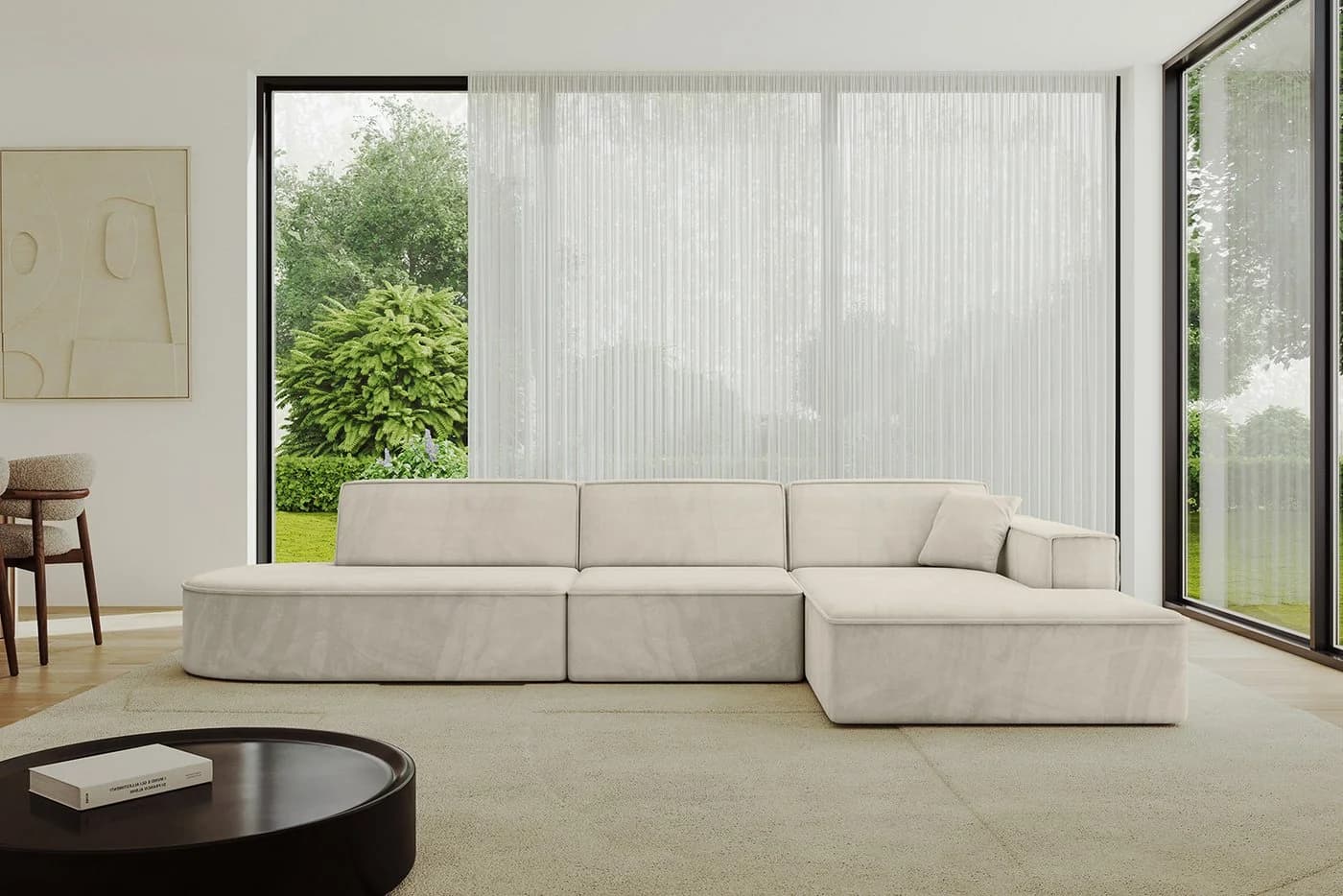 ALTDECOR Ecksofa IREA-L2-v4, Sofa L-Form Beige - Bild 2