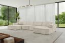 ALTDECOR Wohnlandschaft IREA-U2-v4, U-Form Ecksofa Beige Bild 3
