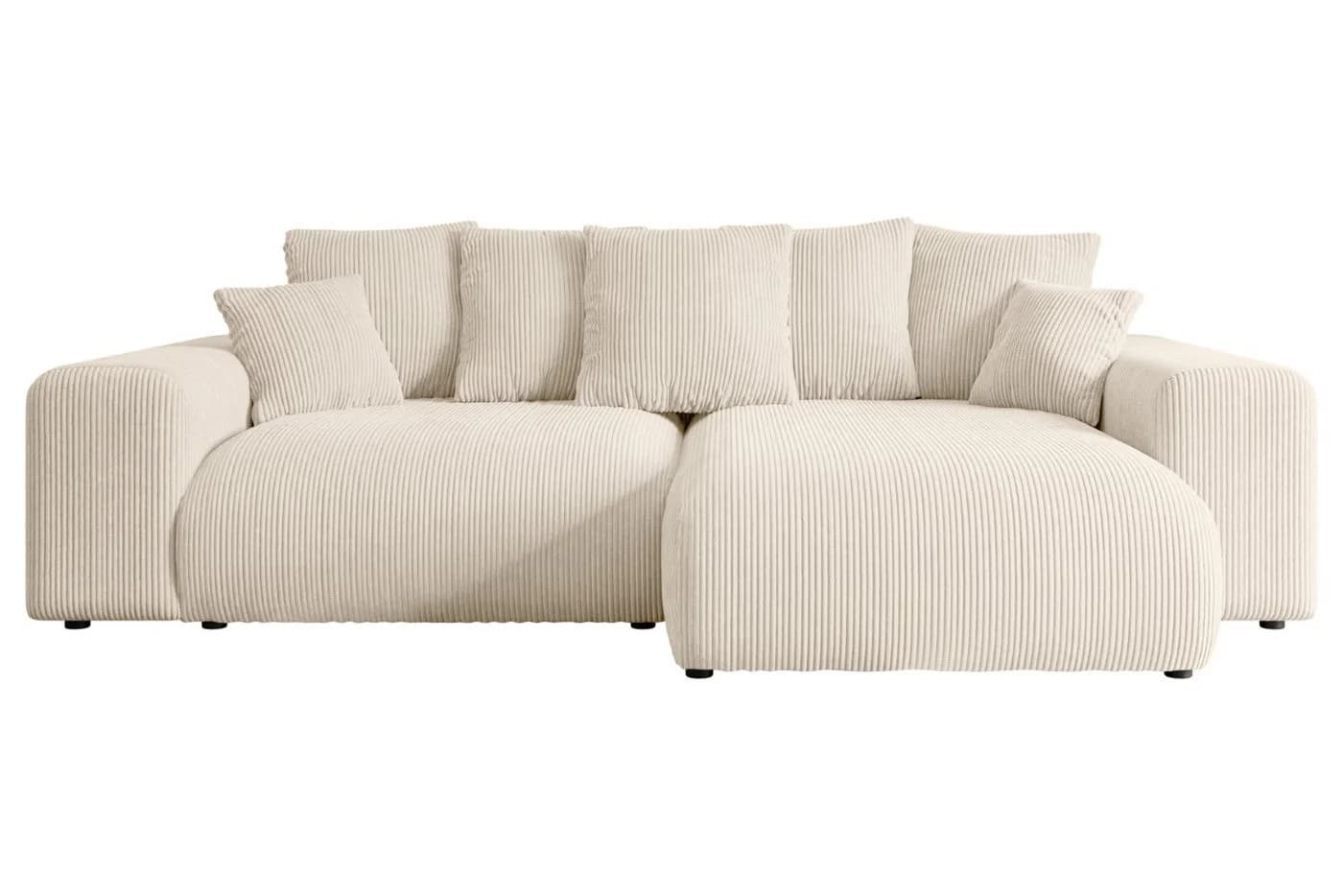 ALTDECOR Ecksofa ESKAR-L L-Form mit Schlaffunktion Beige