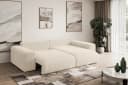 ALTDECOR Ecksofa ESKAR-L L-Form mit Schlaffunktion Beige Bild 5