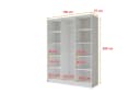ALTDECOR Drehtürenschrank Weiß mit TIP-ON-System Bild 3