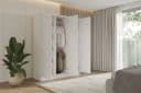 ALTDECOR Drehtürenschrank Weiß mit TIP-ON-System Bild 4