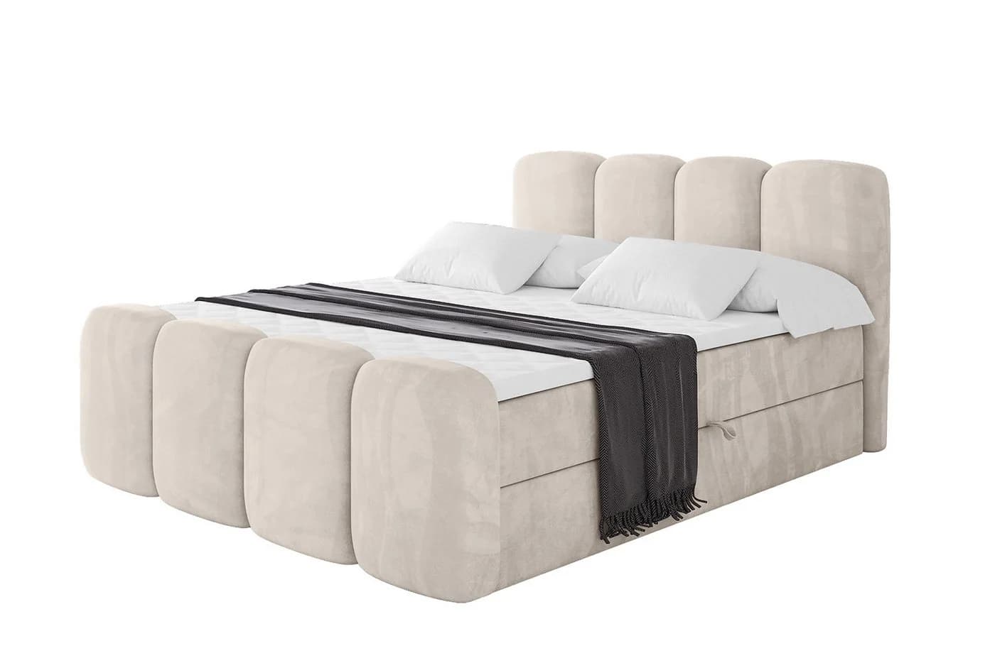 ALTDECOR Boxbett NINA-Z mit Topper und Bettkästen