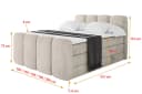 ALTDECOR Boxspringbett NINA-Z KING Beige mit Topper und Bettkästen Bild 4