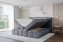 ALTDECOR Boxspringbett AURI Grau mit Bettkästen und Topper Bild 3