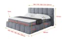 ALTDECOR Boxspringbett AURI Grau mit Bettkästen und Topper Bild 4