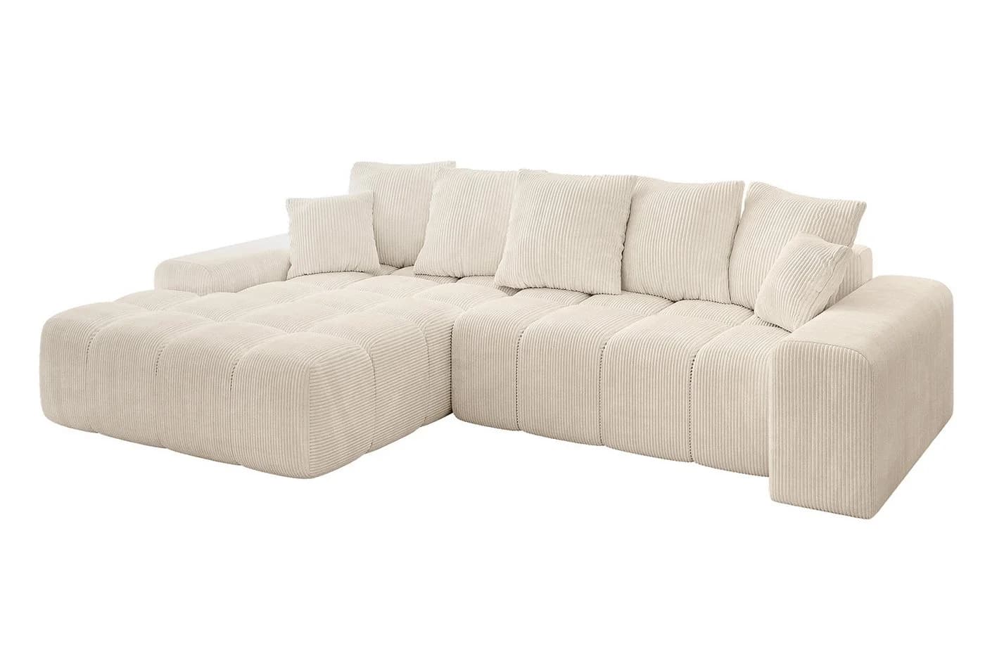 ALTDECOR Ecksofa ENSI-L L-Form mit Schlaffunktion Beige
