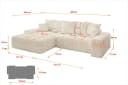 ALTDECOR Ecksofa ENSI-L L-Form mit Schlaffunktion Beige Bild 4