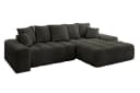 ALTDECOR Ecksofa ENSI-L Schwarz Schlaffunktion Bettkasten L-Form Bild 1