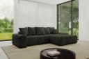 ALTDECOR Ecksofa ENSI-L Schwarz Schlaffunktion Bettkasten L-Form Bild 3