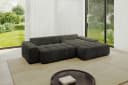 ALTDECOR Ecksofa ENSI-L Schwarz Schlaffunktion Bettkasten L-Form Bild 5