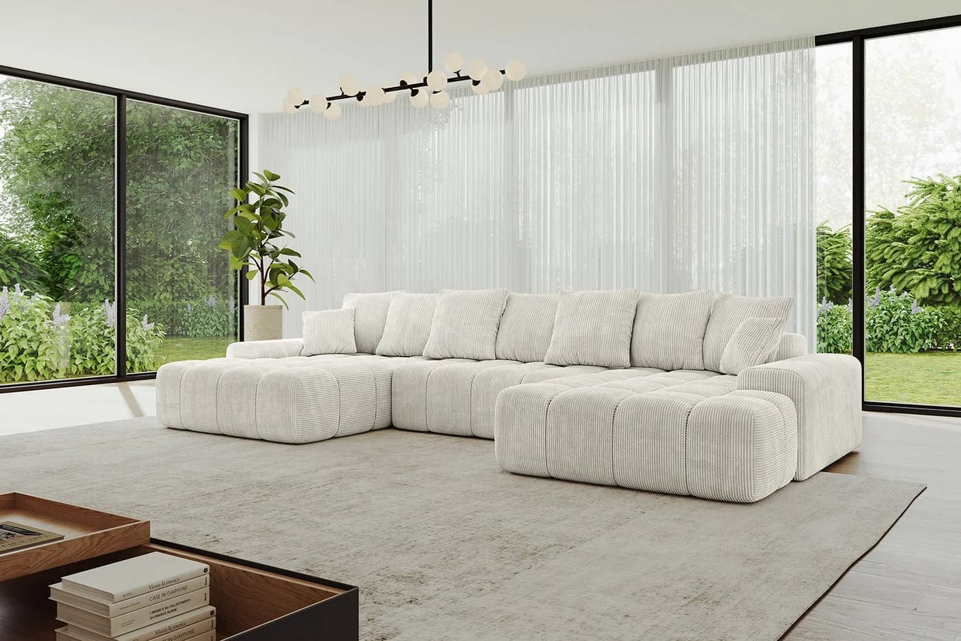 ALTDECOR Wohnlandschaft ENSI-U Eckcouch L-Form mit Schlaffunktion - Bild 3