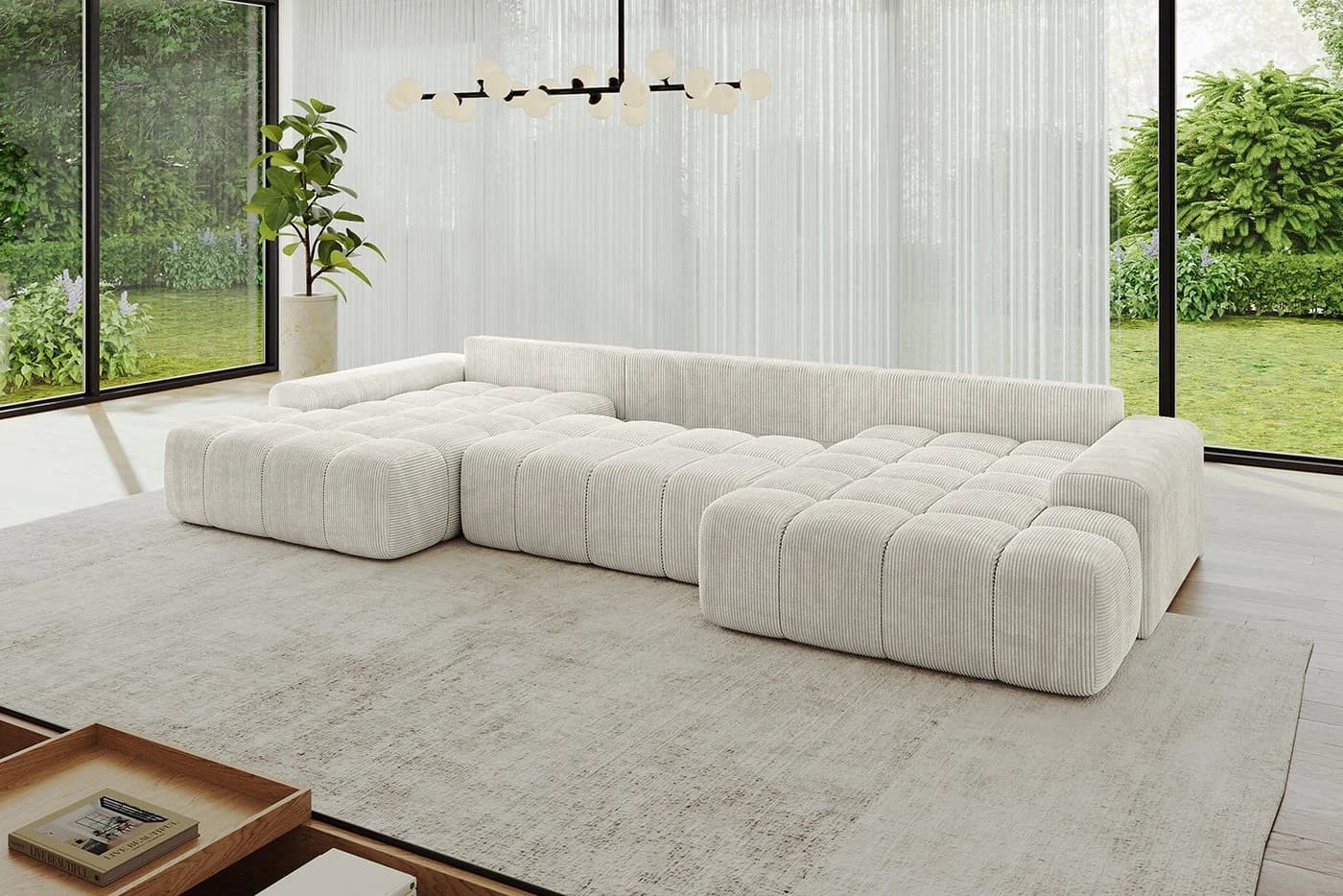 ALTDECOR Wohnlandschaft ENSI-U Eckcouch L-Form mit Schlaffunktion - Bild 5