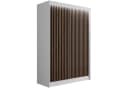 ALTDECOR Schiebetürenschrank VILANv2 Weiß Lamelle Eiche Wotan Bild 1
