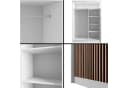 ALTDECOR Schiebetürenschrank VILANv2 Weiß Lamelle Eiche Wotan Bild 4