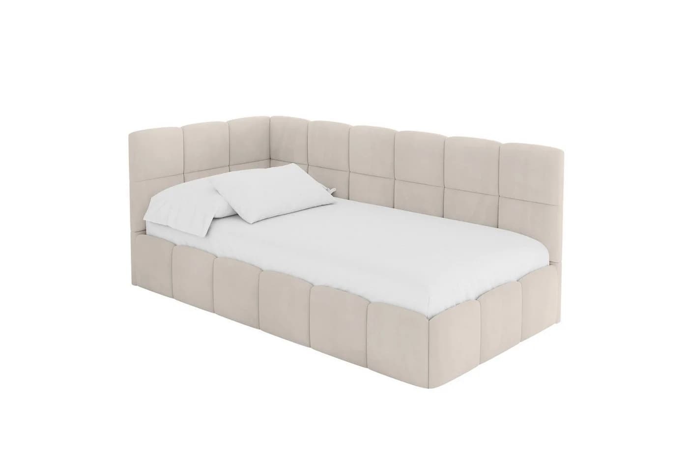 ALTDECOR Jugendbett LIVY Polsterbett mit Bettkasten und Lattenrost
