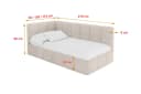 ALTDECOR Jugendbett LIVY Polsterbett mit Bettkasten und Lattenrost Bild 4