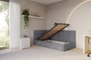ALTDECOR Jugendbett LIVY Grau mit Bettkasten und Lattenrost Bild 3