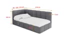 ALTDECOR Jugendbett LIVY Grau mit Bettkasten und Lattenrost Bild 4