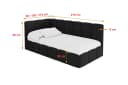 ALTDECOR Jugendbett LIVY Schwarz mit Bettkasten und Lattenrost Bild 4