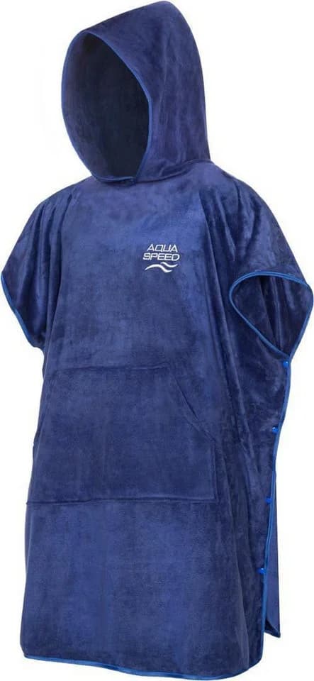 Aqua Speed Kapuzenhandtuch Badeponcho Blau XL 95x240cm - Bild 2