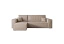 Lookway Ecksofa CARLOS L-Form Cord-Stoff Beige mit Schlaffunktion Bild 3