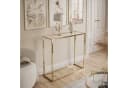 Lookway Konsolentisch Modern Glass Goldfarbenes Metallgestell Bild 1