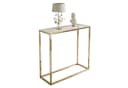 Lookway Konsolentisch Modern Glass Goldfarbenes Metallgestell Bild 2