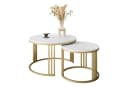 Lookway Couchtisch LORI 2in1 LEVANTO GOLD runder Couchtisch (2er Set) 70 cm und 50 cm Bild 2