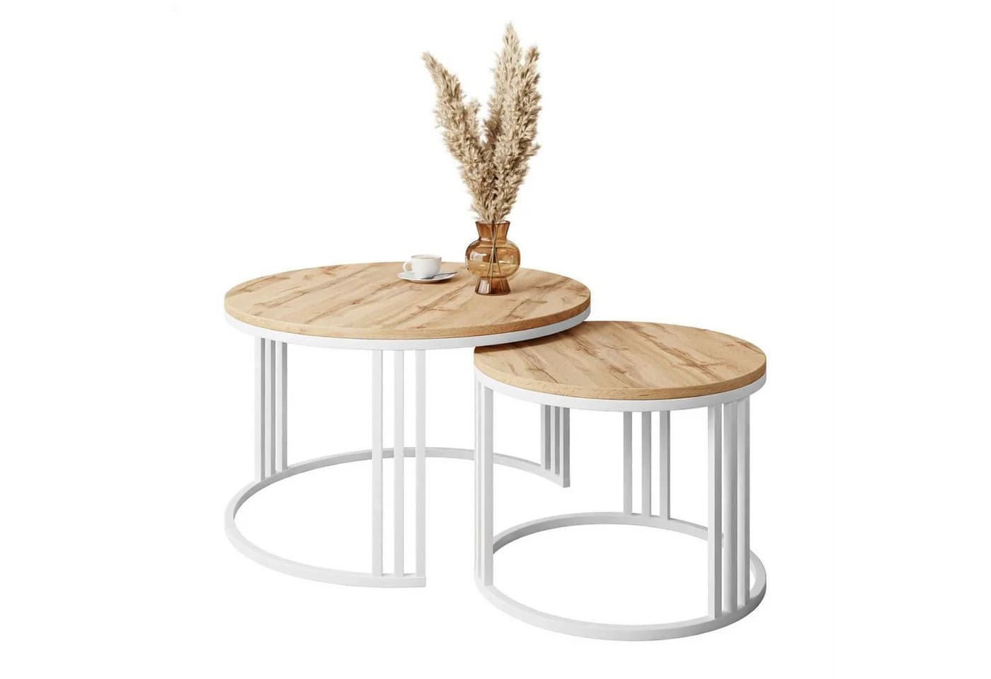 Lookway Couchtisch LORI LOFT 2in1 Eiche-Dekor 2er Set - Bild 2
