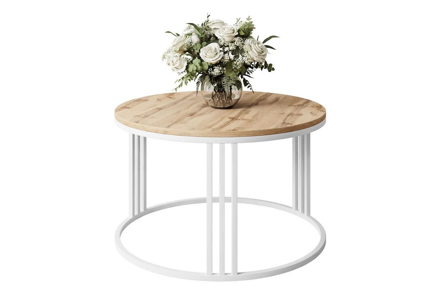 Lookway Couchtisch LORI LOFT Holzdekor Metallgestell 70 cm - Bild 2