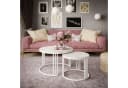 Lookway Couchtisch LORI 2in1 LEVANTO Marmorimitat Weiß Bild 1