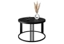 Lookway Couchtisch LORI Schwarz Matt MDF Metallgestell Rund Bild 2
