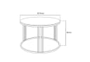 Lookway Couchtisch LORI Schwarz Matt MDF Metallgestell Rund Bild 4