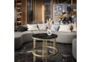 Lookway Couchtisch LORI Goldgestell Mattschwarz 70 cm Bild 1