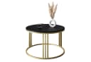 Lookway Couchtisch LORI Goldgestell Mattschwarz 70 cm Bild 2