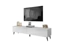 Lookway Lowboard COLETTE TV-Schrank Weiß Hochglanz mit LED Bild 5