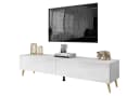 Lookway Lowboard COLETTE TV-Schrank Weiß Hochglanz LED Push-Open Bild 2