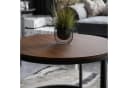 Lookway CIRI MIX 2in1 Couchtisch Set Rund Stirling Eiche/Schwarz Bild 3